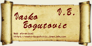 Vasko Bogutović vizit kartica